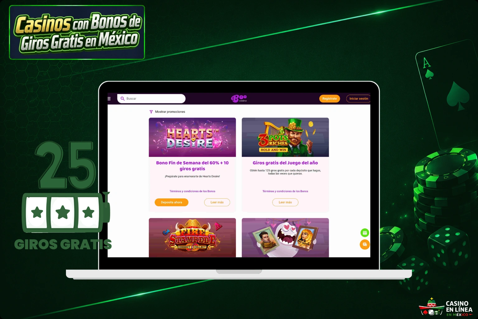 Tipos de Bonos con 25 Giros Gratis