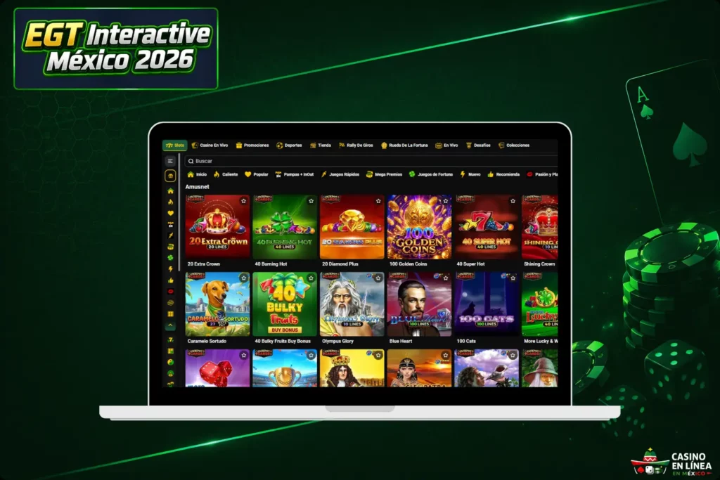 Mejores Casinos con EGT Interactive en México 2026